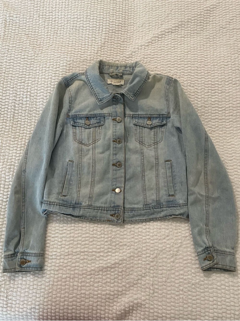 CI SONO Light Blue Denim Jean Jacket | Classic Button-Front Jean Jacket